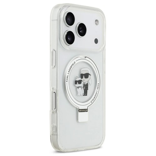 DĖKLAS KARL LAGERFELD RINGSTAND KARL AND CHOUPETTE MAGSAFE APPLE IPHONE 17 PRO DĖKLAS KARL LAGERFELD RINGSTAND KARL AND CHOUPETTE MAGSAFE APPLE IPHONE 17 PRO