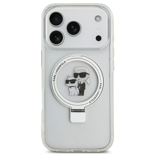 DĖKLAS KARL LAGERFELD RINGSTAND KARL AND CHOUPETTE MAGSAFE APPLE IPHONE 17 PRO MAX