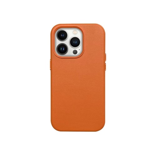 DĖKLAS MAG LEATHER CASE APPLE IPHONE 15 ORANŽINIS