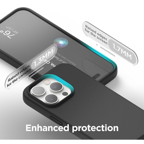 DĖKLAS MAG SILICONE CASE APPLE IPHONE 13 JUODAS