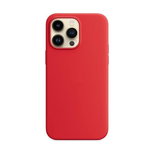 DĖKLAS MAG SILICONE CASE APPLE IPHONE 14 PRO RAUDONAS
