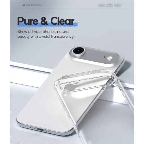 DĖKLAS MERCURY JELLY CLEAR APPLE IPHONE 17 PRO SKAIDRUS