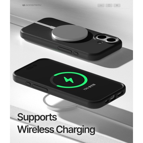 DĖKLAS MERCURY PURE MAGSAFE SILICON CASE APPLE IPHONE 16E/17E JUODAS DĖKLAS MERCURY PURE MAGSAFE SILICON CASE APPLE IPHONE 16E/17E JUODAS