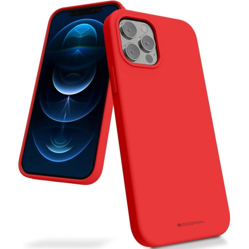 DĖKLAS MERCURY SILICONE CASE APPLE IPHONE 13 MINI RAUDONAS