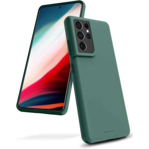 DĖKLAS MERCURY SILICONE CASE APPLE IPHONE 14 PLUS TAMSIAI ŽALIAS
