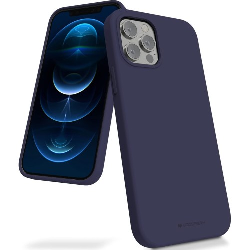 DĖKLAS MERCURY SILICONE CASE APPLE IPHONE 14 TAMSIAI MĖLYNAS