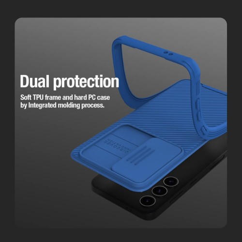 DĖKLAS NILLKIN CAMSHIELD PRO SAMSUNG S926 S24 PLUS MĖLYNAS