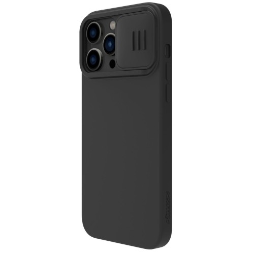 DĖKLAS NILLKIN CAMSHIELD SILKY SILICONE APPLE IPHONE 15 PRO JUODAS