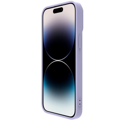 DĖKLAS NILLKIN CAMSHIELD SILKY SILICONE APPLE IPHONE 15 PRO MAX ŠVIESIAI VIOLETINIS