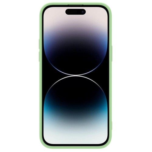 DĖKLAS NILLKIN CAMSHIELD SILKY SILICONE APPLE IPHONE 15 PRO MAX ŠVIESIAI ŽALIAS