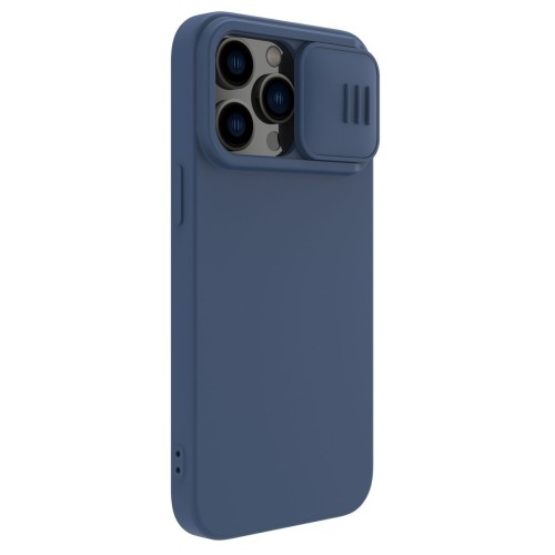 DĖKLAS NILLKIN CAMSHIELD SILKY SILICONE APPLE IPHONE 15 PRO MAX TAMSIAI MĖLYNAS DĖKLAS NILLKIN CAMSHIELD SILKY SILICONE APPLE IPHONE 15 PRO MAX TAMSIAI MĖLYNAS