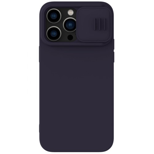 DĖKLAS NILLKIN CAMSHIELD SILKY SILICONE APPLE IPHONE 15 PRO MAX TAMSIAI VIOLETINIS DĖKLAS NILLKIN CAMSHIELD SILKY SILICONE APPLE IPHONE 15 PRO MAX TAMSIAI VIOLETINIS