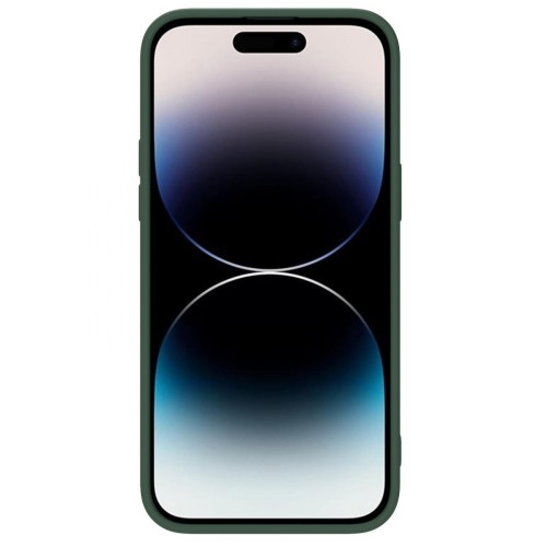 DĖKLAS NILLKIN CAMSHIELD SILKY SILICONE APPLE IPHONE 15 PRO TAMSIAI ŽALIAS
