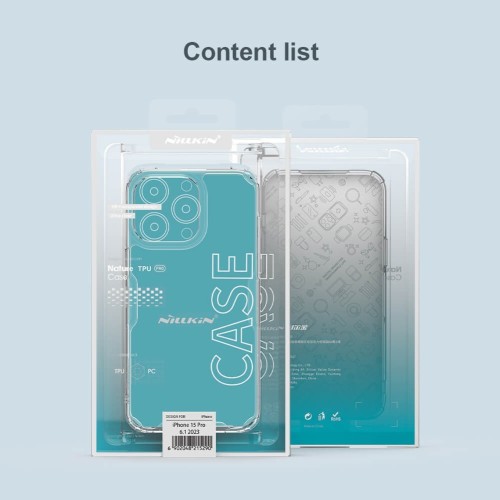 DĖKLAS NILLKIN NATURE TPU PRO APPLE IPHONE 15 PLUS MĖLYNAS