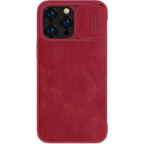 DĖKLAS NILLKIN QIN PRO LEATHER APPLE IPHONE 14 PLUS RAUDONAS