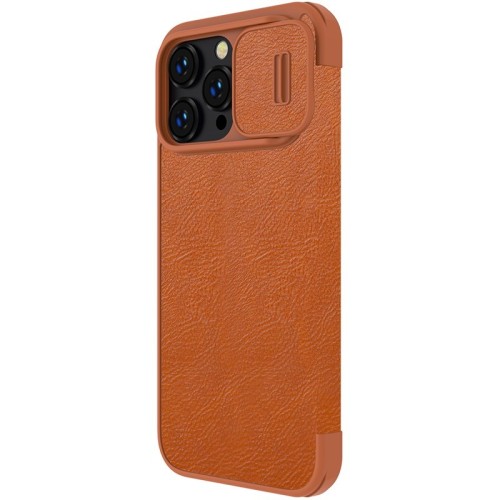 DĖKLAS NILLKIN QIN PRO LEATHER APPLE IPHONE 14 PLUS RUDAS DĖKLAS NILLKIN QIN PRO LEATHER APPLE IPHONE 14 PLUS RUDAS