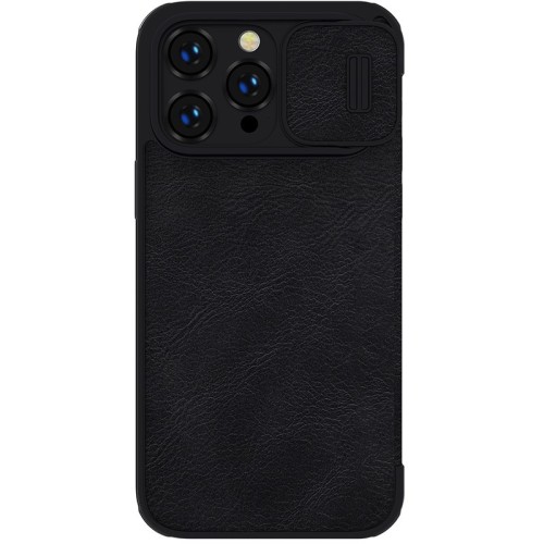 DĖKLAS NILLKIN QIN PRO LEATHER APPLE IPHONE 14 PRO MAX JUODAS