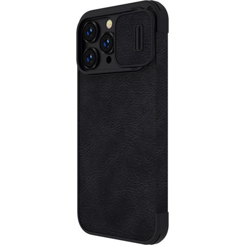 DĖKLAS NILLKIN QIN PRO LEATHER APPLE IPHONE 14 PRO MAX JUODAS