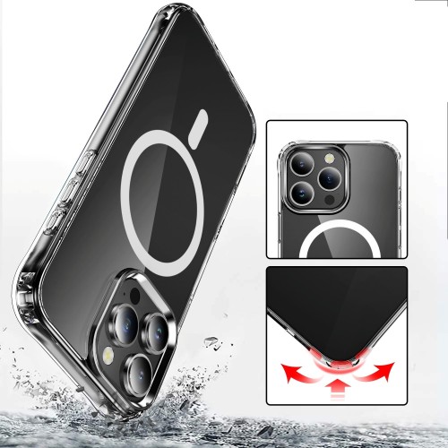 DĖKLAS PERFECTIONISTS CLEAR MAG CASE APPLE IPHONE 13 PRO SKAIDRUS