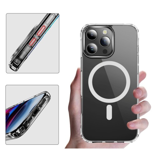 DĖKLAS PERFECTIONISTS CLEAR MAG CASE APPLE IPHONE 17 PRO MAX SKAIDRUS