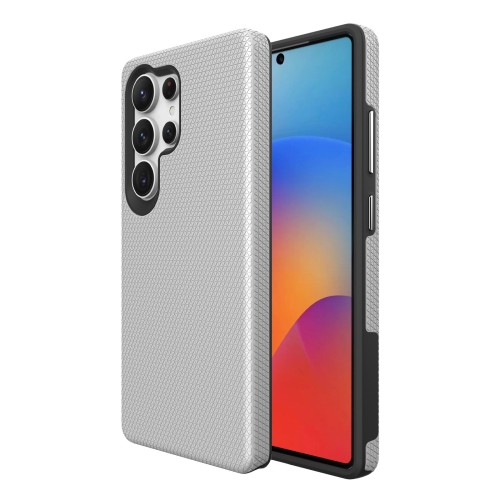 DĖKLAS PERFECTIONISTS TRIANGLE CASE SAMSUNG S908 S22 ULTRA 5G SIDABRINIS