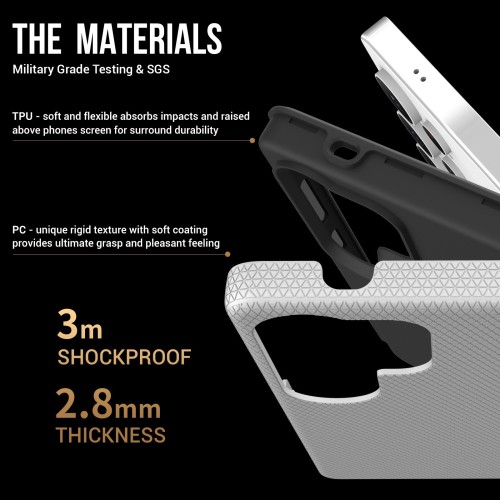 DĖKLAS PERFECTIONISTS TRIANGLE CASE SAMSUNG S918 S23 ULTRA 5G SIDABRINIS