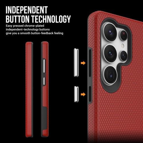 DĖKLAS PERFECTIONISTS TRIANGLE CASE SAMSUNG S928 S24 ULTRA RAUDONAS