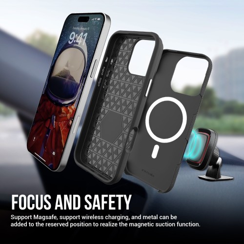 DĖKLAS PERFECTIONISTS TRIANGLE MAG CASE APPLE IPHONE 12/12 PRO JUODAS DĖKLAS PERFECTIONISTS TRIANGLE MAG CASE APPLE IPHONE 12/12 PRO JUODAS