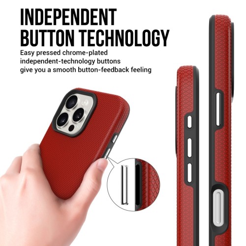 DĖKLAS PERFECTIONISTS TRIANGLE MAG CASE APPLE IPHONE 15 PRO MAX RAUDONAS