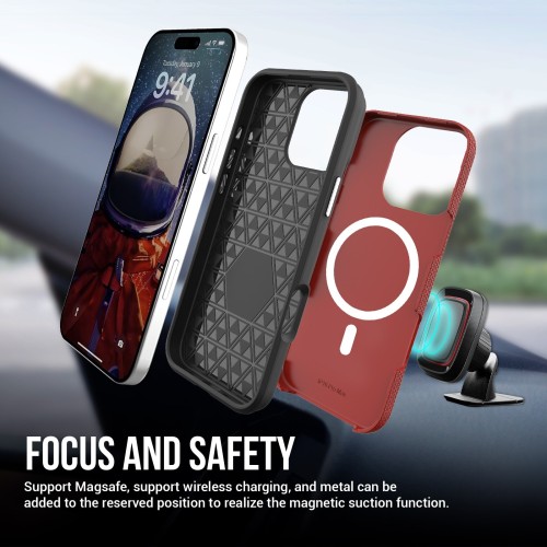 DĖKLAS PERFECTIONISTS TRIANGLE MAG CASE APPLE IPHONE 15 PRO RAUDONAS DĖKLAS PERFECTIONISTS TRIANGLE MAG CASE APPLE IPHONE 15 PRO RAUDONAS