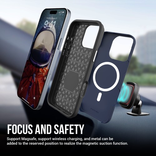 DĖKLAS PERFECTIONISTS TRIANGLE MAG CASE APPLE IPHONE 15 PRO TAMSIAI MĖLYNAS DĖKLAS PERFECTIONISTS TRIANGLE MAG CASE APPLE IPHONE 15 PRO TAMSIAI MĖLYNAS