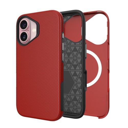 DĖKLAS PERFECTIONISTS TRIANGLE MAG CASE APPLE IPHONE 16 RAUDONAS