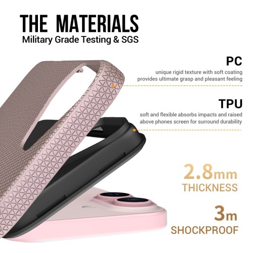 DĖKLAS PERFECTIONISTS TRIANGLE MAG CASE APPLE IPHONE 16 ROŽINIO AUKSO