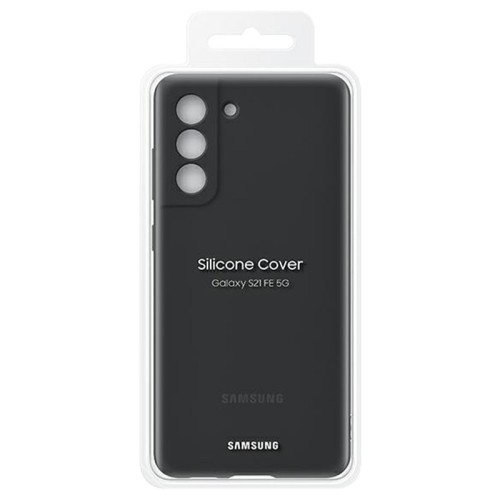 DĖKLAS SAMSUNG SILICONE COVER FOR SAMSUNG G990 S21 FE 5G JUODAS