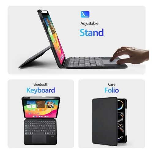 DĖKLAS SU KLAVIATŪRA DUX DUCIS DK APPLE IPAD PRO 11 2024/2025 JUODAS DĖKLAS SU KLAVIATŪRA DUX DUCIS DK APPLE IPAD PRO 11 2024/2025 JUODAS