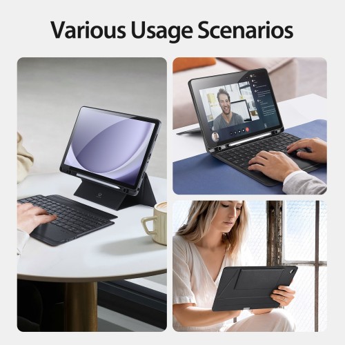 DĖKLAS SU KLAVIATŪRA DUX DUCIS DK SAMSUNG X210/X215/X216 TAB A9 PLUS 11.0/X230/X235/X236 TAB A11 PLUS 11.0 JUODAS DĖKLAS SU KLAVIATŪRA DUX DUCIS DK SAMSUNG X210/X215/X216 TAB A9 PLUS 11.0/X230/X235/X236 TAB A11 PLUS 11.0 JUODAS
