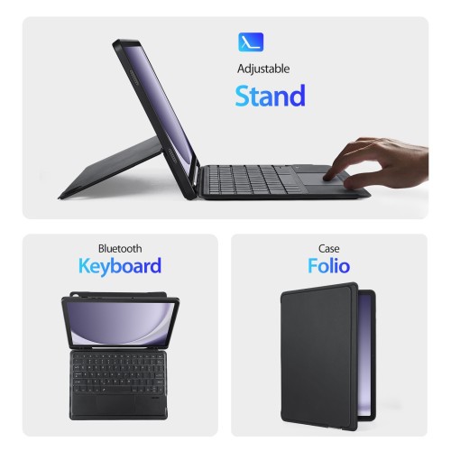 DĖKLAS SU KLAVIATŪRA DUX DUCIS DK SAMSUNG X210/X215/X216 TAB A9 PLUS 11.0/X230/X235/X236 TAB A11 PLUS 11.0 JUODAS DĖKLAS SU KLAVIATŪRA DUX DUCIS DK SAMSUNG X210/X215/X216 TAB A9 PLUS 11.0/X230/X235/X236 TAB A11 PLUS 11.0 JUODAS