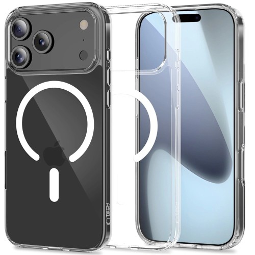 DĖKLAS TECH-PROTECT FLEXAIR HYBRID MAGSAFE APPLE IPHONE 17 PRO MAX SKAIDRUS