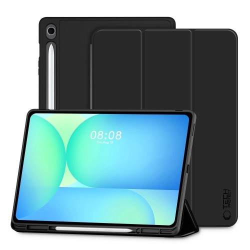 DĖKLAS TECH-PROTECT SMARTCASE PEN HOLDER SAMSUNG X620/X626 TAB S10 FE PLUS JUODAS