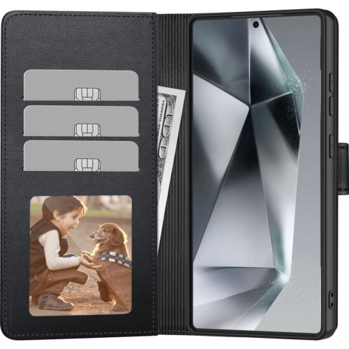 DĖKLAS TECH-PROTECT WALLET SAMSUNG S731 S25 FE JUODAS
