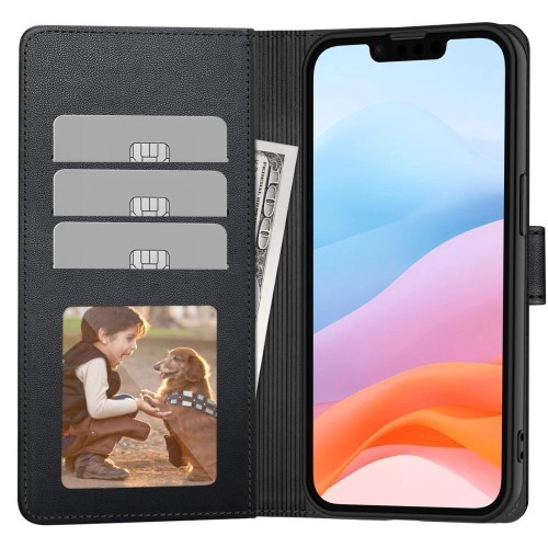 DĖKLAS TECH-PROTECT WALLET XIAOMI REDMI 15 4G/REDMI 15 5G JUODAS