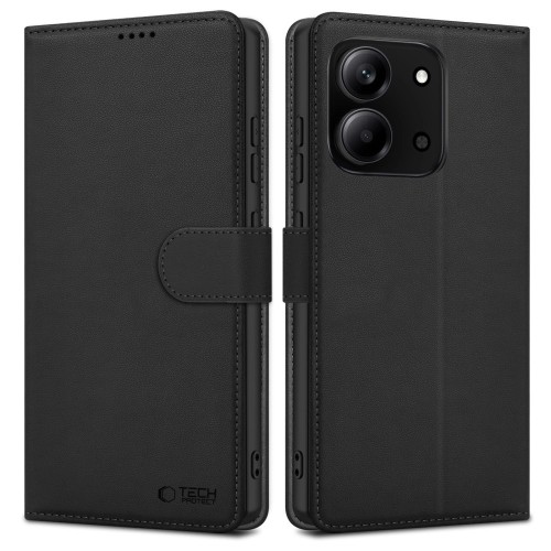DĖKLAS TECH-PROTECT WALLET XIAOMI REDMI 15C 4G/5G/POCO C85 4G/5G JUODAS