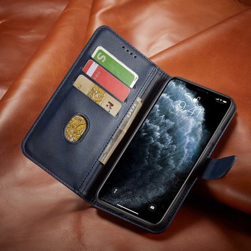 DĖKLAS WALLET CASE SAMSUNG A556 A55 5G MĖLYNAS