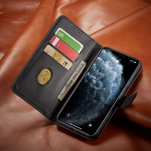 DĖKLAS WALLET CASE SAMSUNG A566 A56 5G JUODAS