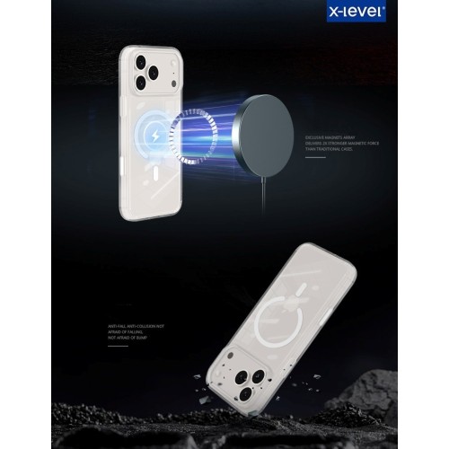 DĖKLAS X-LEVEL SPACE II MAGSAFE APPLE IPHONE 16 SKAIDRUS DĖKLAS X-LEVEL SPACE II MAGSAFE APPLE IPHONE 16 SKAIDRUS