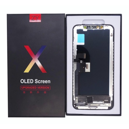 EKRANAS APPLE IPHONE X SU LIETIMUI JAUTRIU STIKLIUKU ZY HARD OLED (NON-REMOVABLE IC)