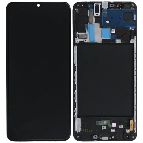 EKRANAS SAMSUNG A705 A70 SU LIETIMUI JAUTRIU STIKLIUKU SU RĖMELIU JUODAS (REAL SIZE) OLED EKRANAS SAMSUNG A705 A70 SU LIETIMUI JAUTRIU STIKLIUKU SU RĖMELIU JUODAS (REAL SIZE) OLED