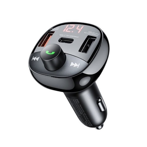 FM BANGŲ MODULIATORIUS REMAX RCC331 54.5W 2XUSB-A/1XUSB-C JUODAS FM BANGŲ MODULIATORIUS REMAX RCC331 54.5W 2XUSB-A/1XUSB-C JUODAS