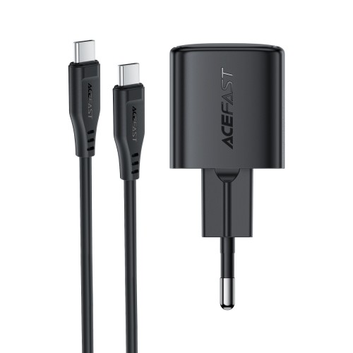 ĮKROVIKLIS ACEFAST A118 30W GAN USB-C + USB-C TO USB-C CABLE 1.2M JUODAS ĮKROVIKLIS ACEFAST A118 30W GAN USB-C + USB-C TO USB-C CABLE 1.2M JUODAS