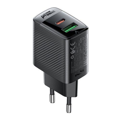 ĮKROVIKLIS ACEFAST A98 30W GAN USB-C/USB-A JUODAS ĮKROVIKLIS ACEFAST A98 30W GAN USB-C/USB-A JUODAS